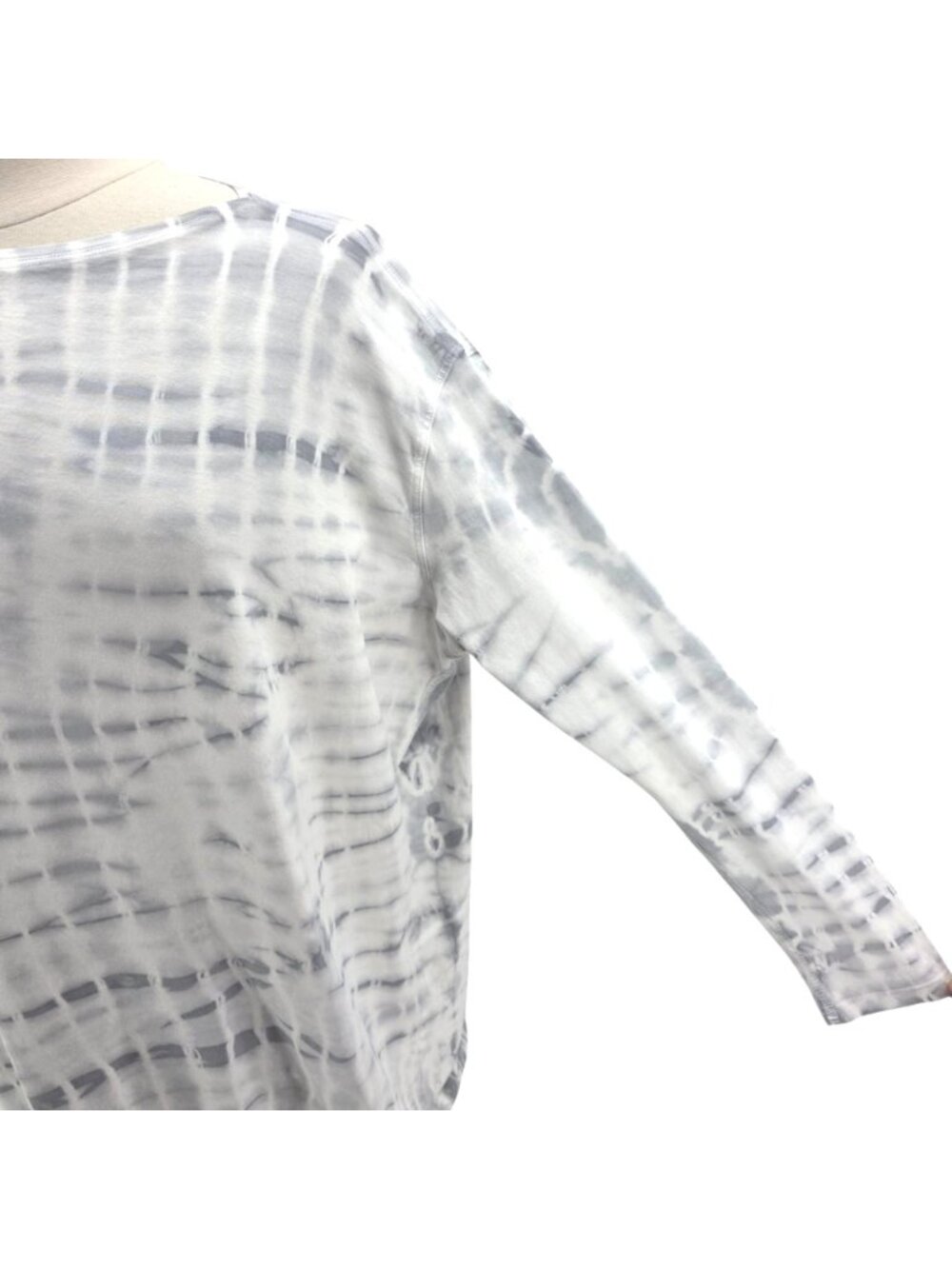 Lululemon Womens 10 Top Back In Action Long Sleeve Shirt Shibori Square White - Picture 3 of 7
